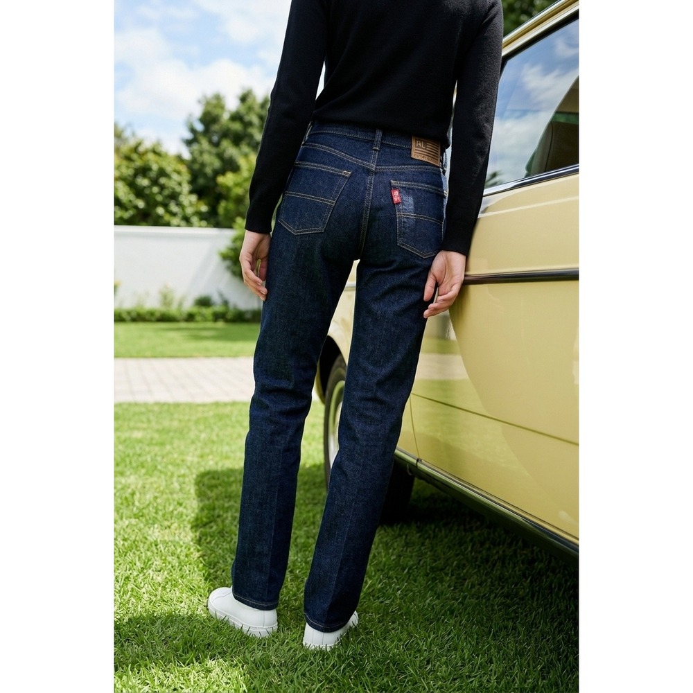 Polo Jeans Co Ralph Lauren Saturday Jean‎ Woman 4x31 Blue Denim Straight Leg Y2K